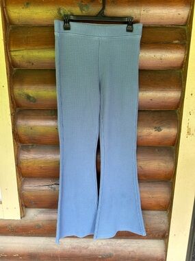 Aerie Waffle Textured Flare Pants